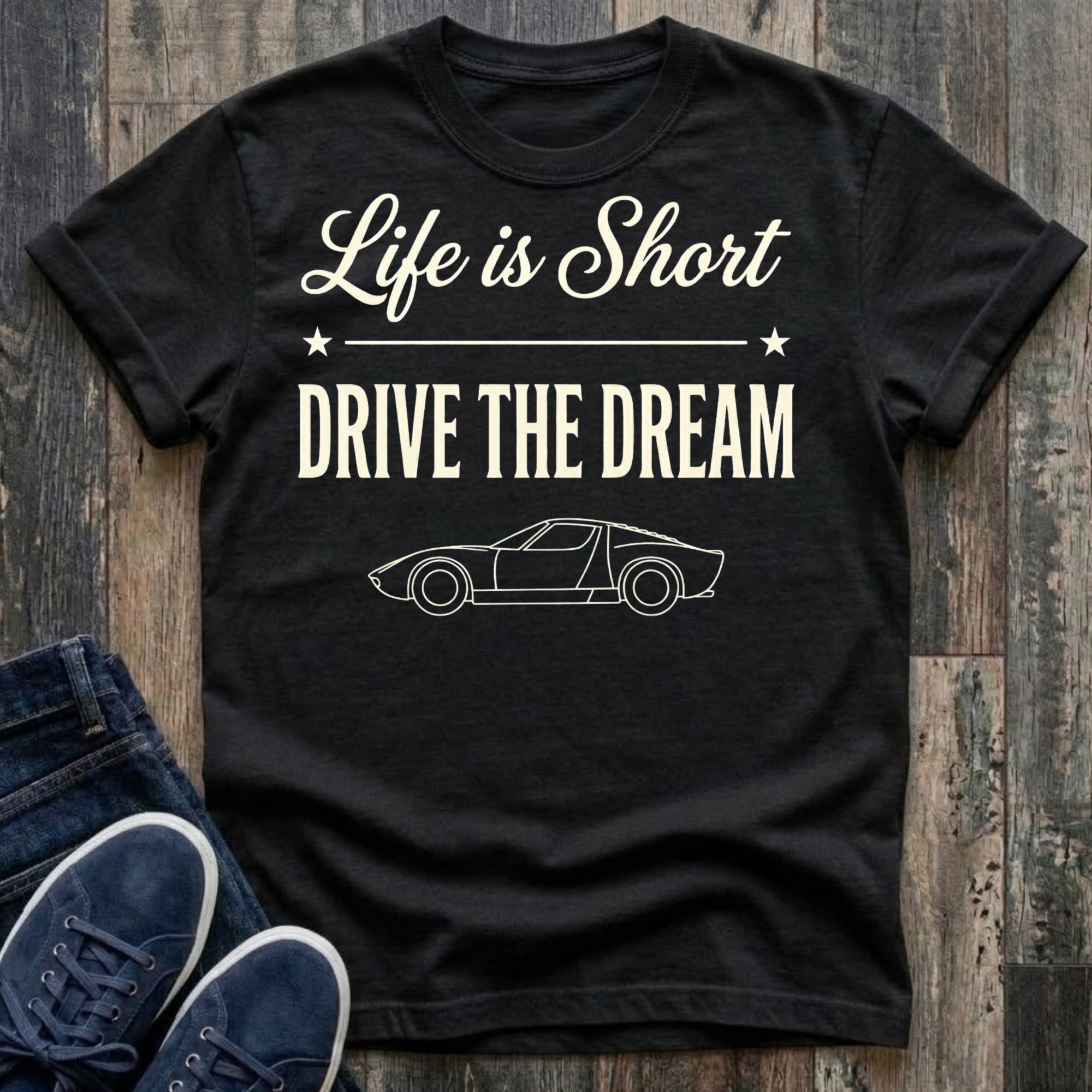Life Is Short - Drive The Dream T-Shirt
