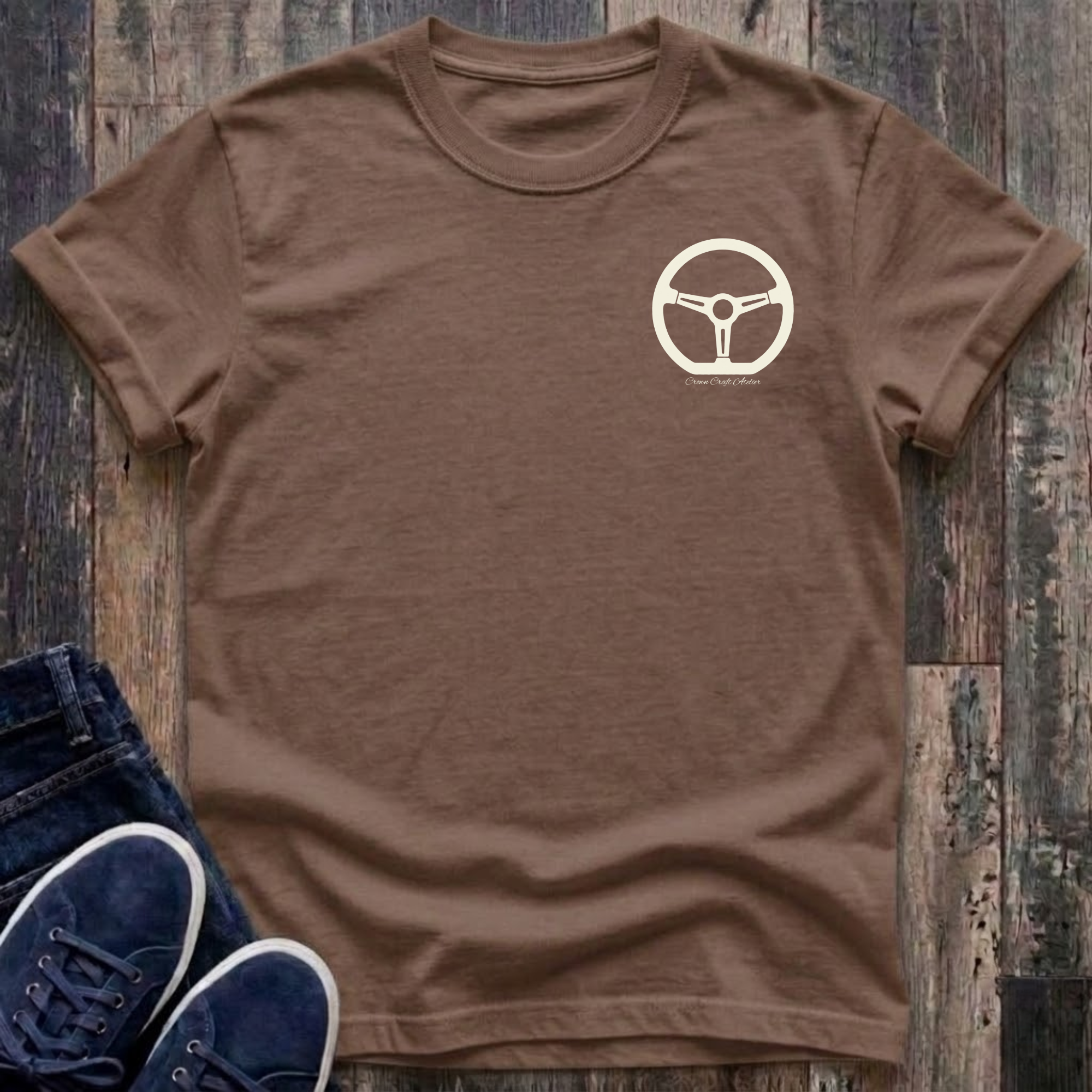 Pocket Design Steering Wheel T-Shirt