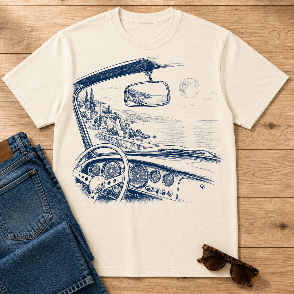 The Midnight Drive Cinematic View T-Shirt