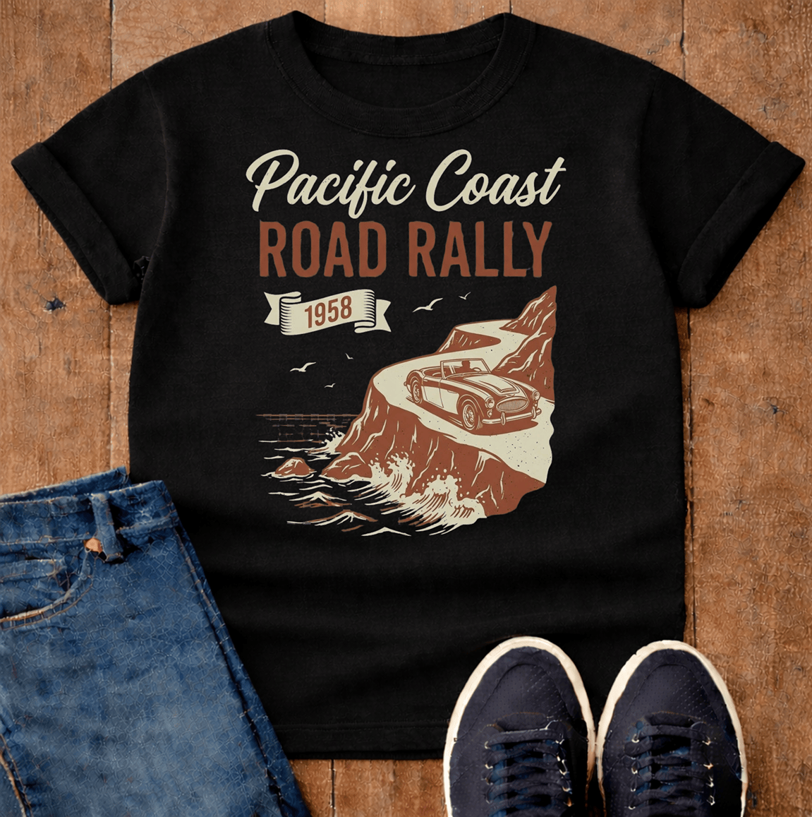 1958 Pacific Coast Road Rally T-Shirt