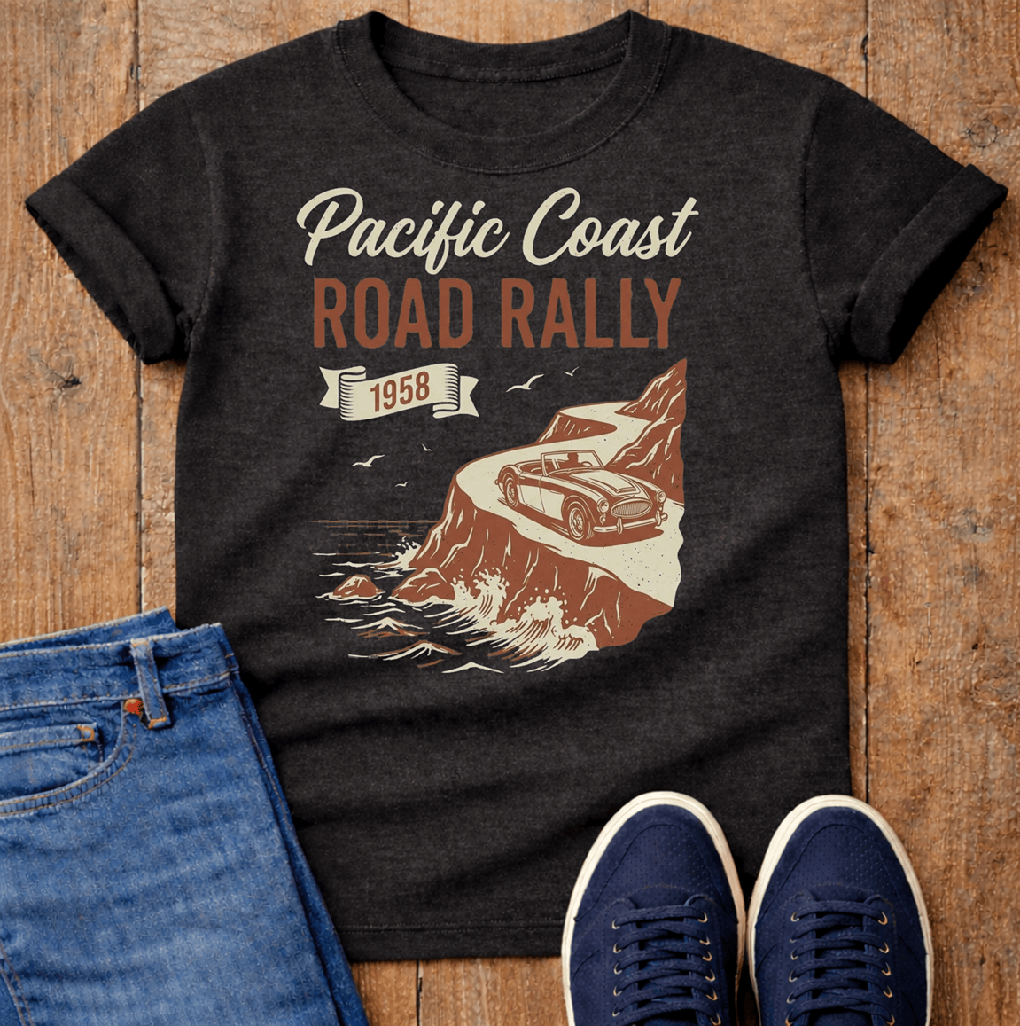 1958 Pacific Coast Road Rally T-Shirt
