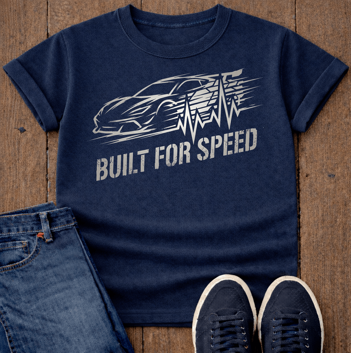 Built for Speed Silver Metal T-Shirt