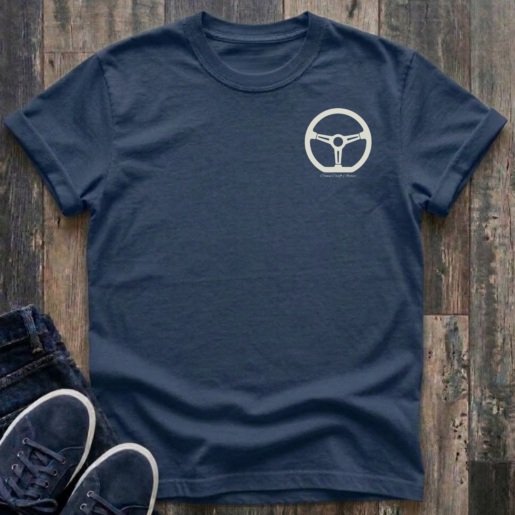 Pocket Design Steering Wheel T-Shirt
