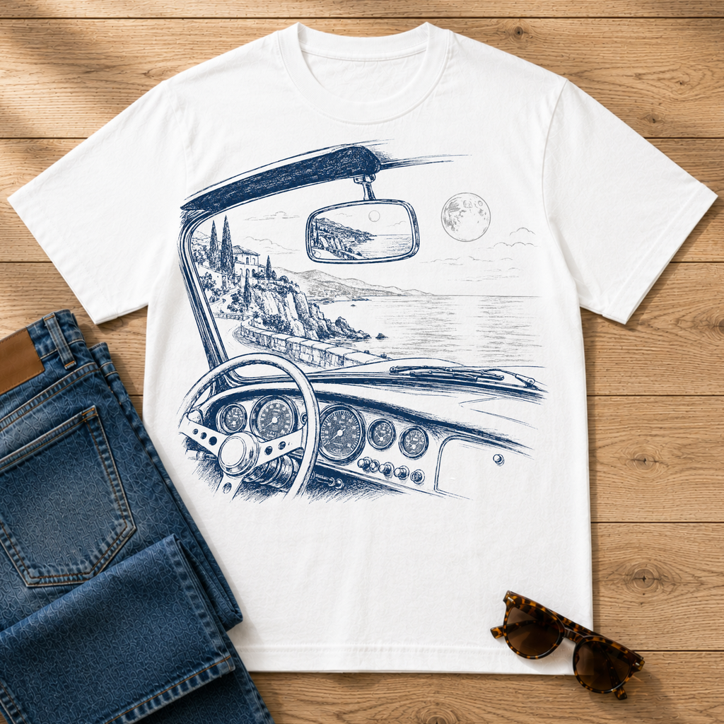 The Midnight Drive Cinematic View T-Shirt